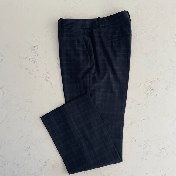 Brooks Brothers REDA Brookscool Lined Plaid 100% Merino Wool Pants Navy Sz 10 - Picture 13 of 13